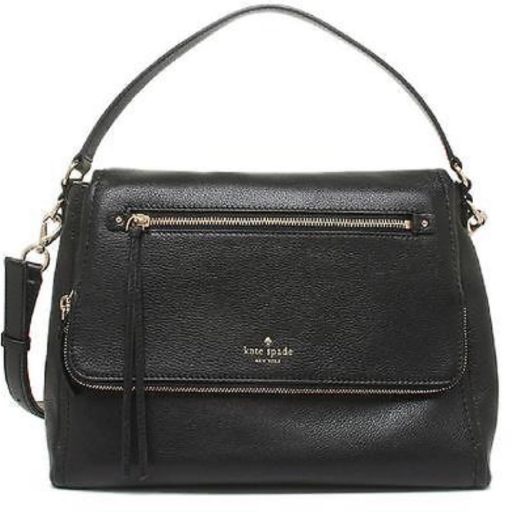 kate spade Black Leather Top-Handle Satchel